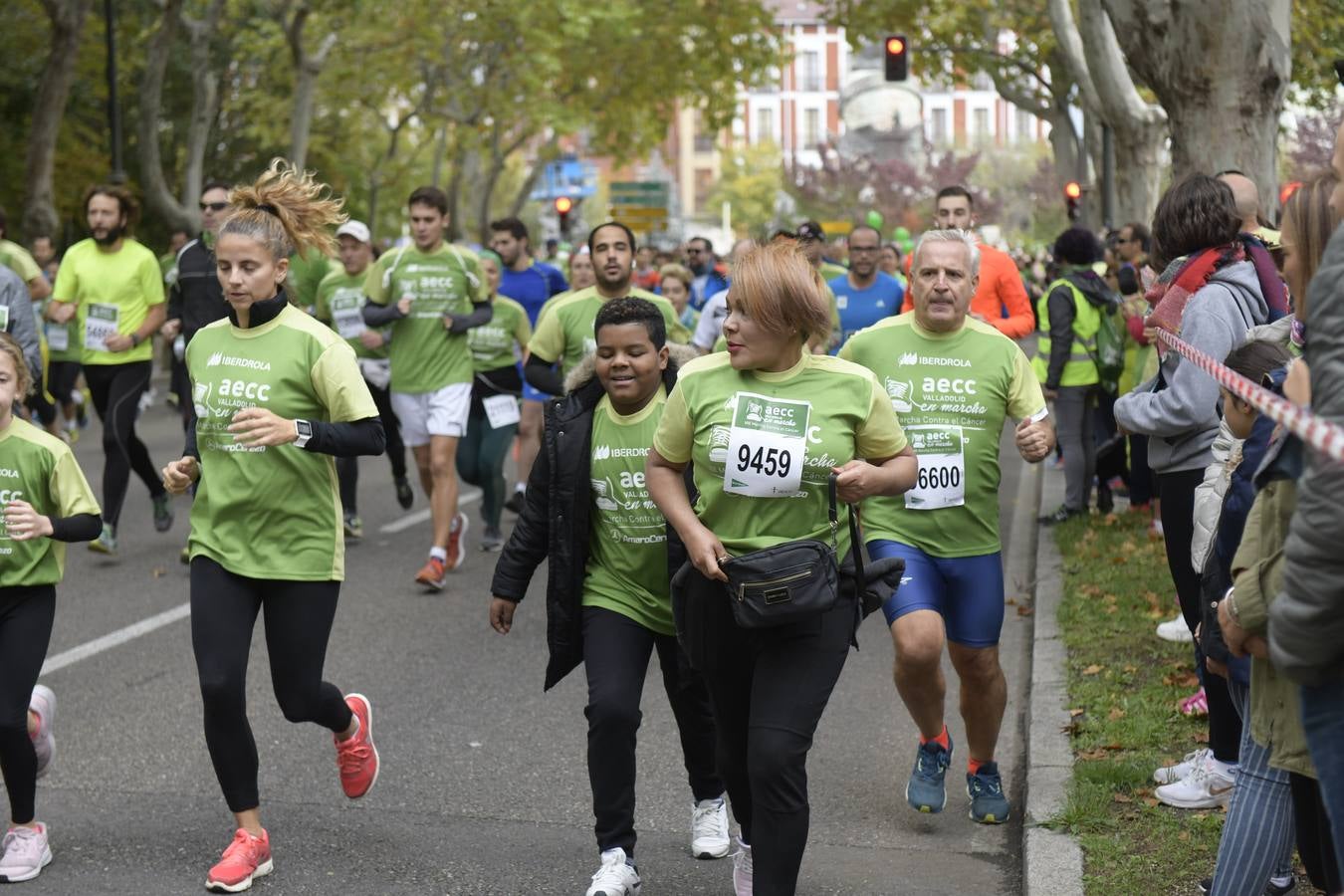 Corredores de la marcha contra el cáncer. 