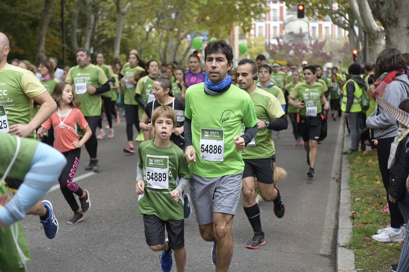 Corredores de la marcha contra el cáncer. 