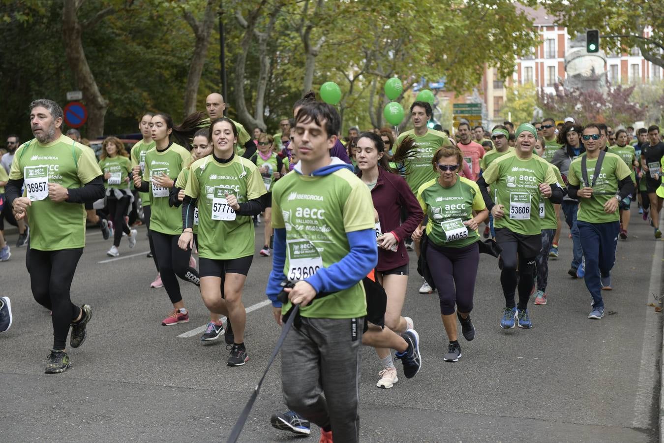 Corredores de la marcha contra el cáncer. 