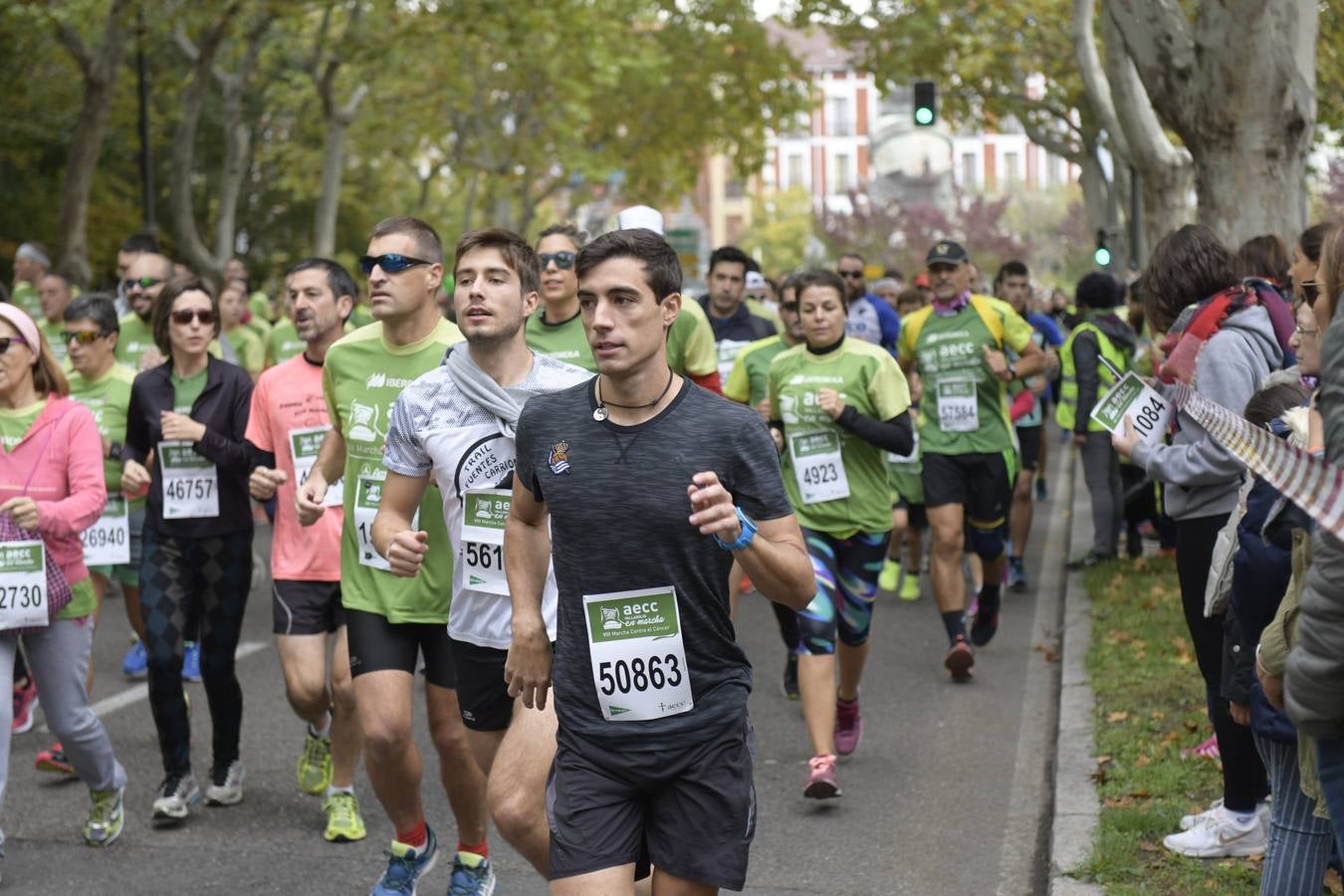 Corredores de la marcha contra el cáncer. 