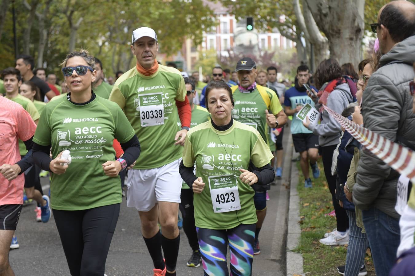 Corredores de la marcha contra el cáncer. 