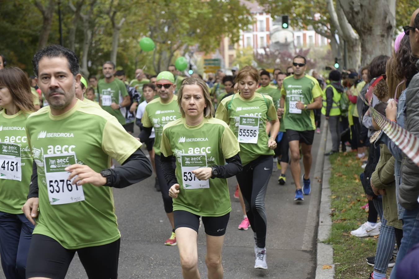 Corredores de la marcha contra el cáncer. 