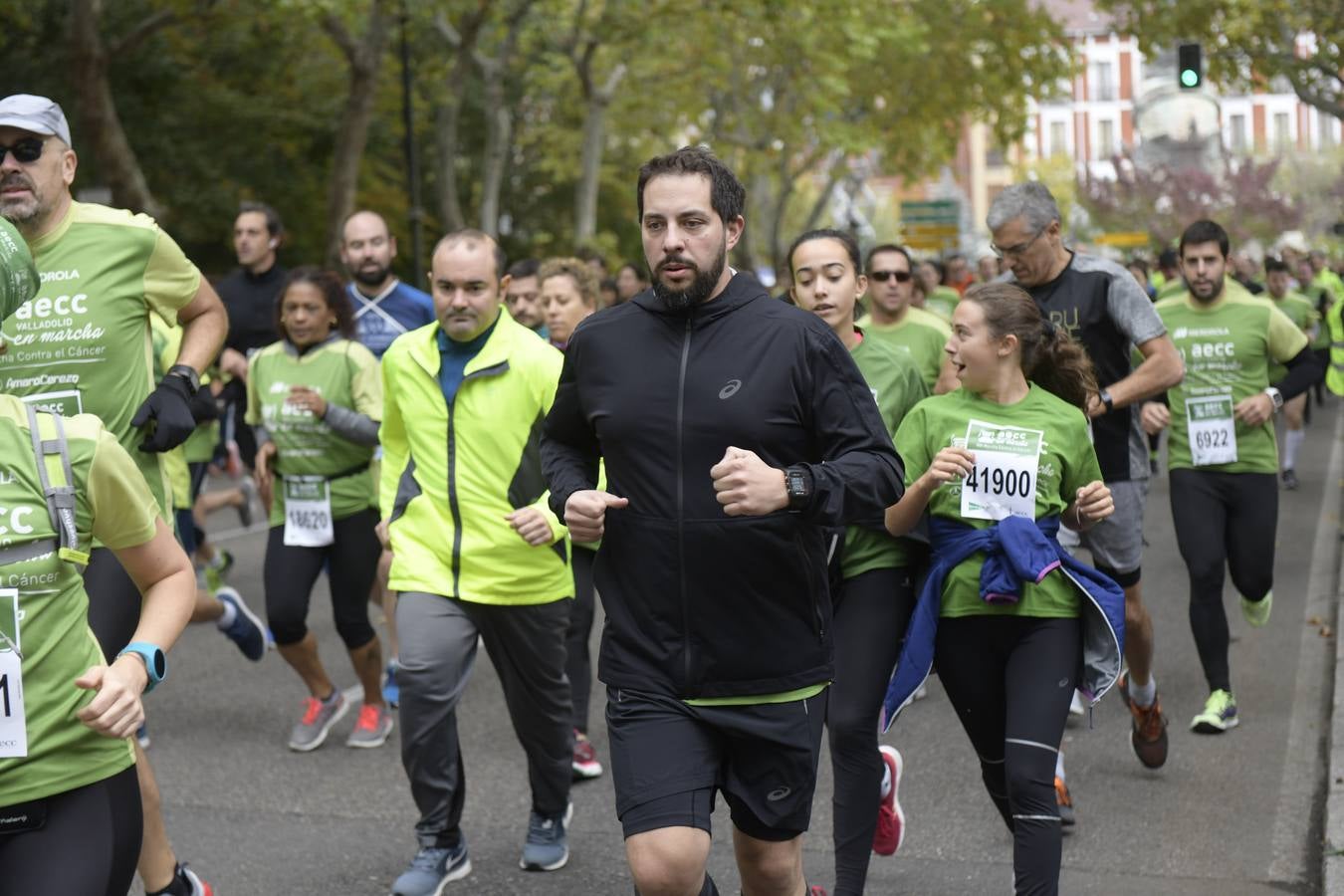 Corredores de la marcha contra el cáncer. 