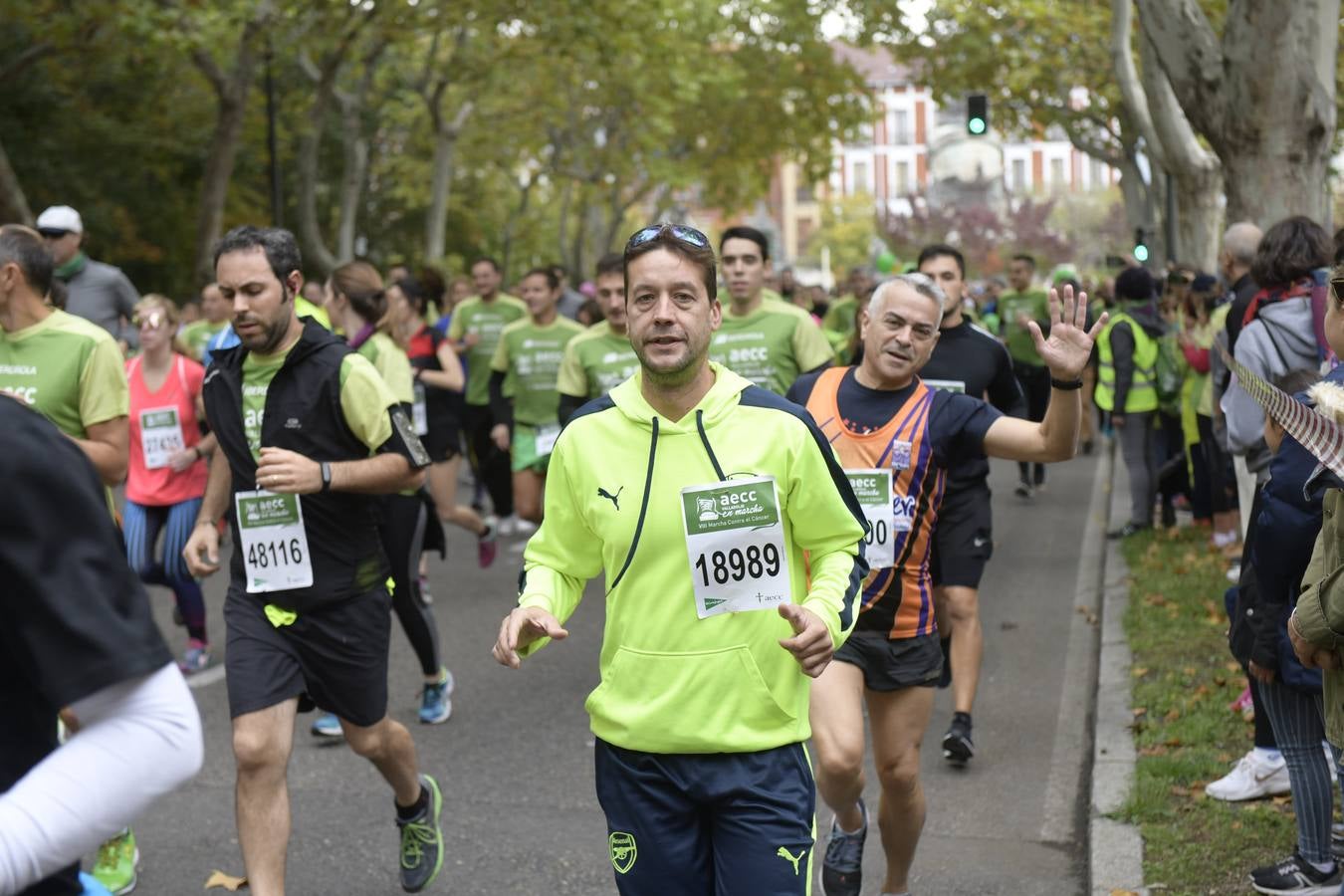 Corredores de la marcha contra el cáncer. 