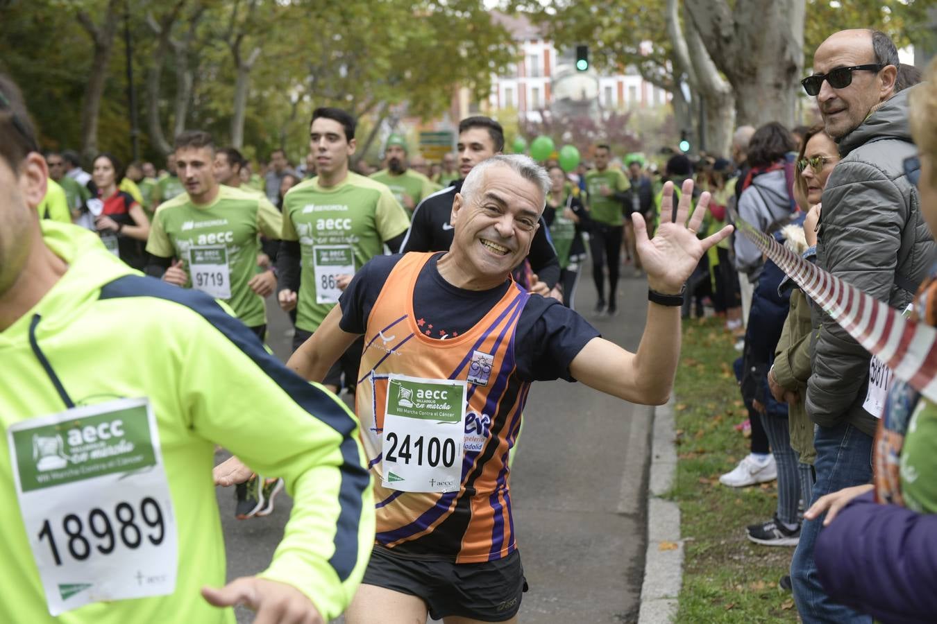 Corredores de la marcha contra el cáncer. 