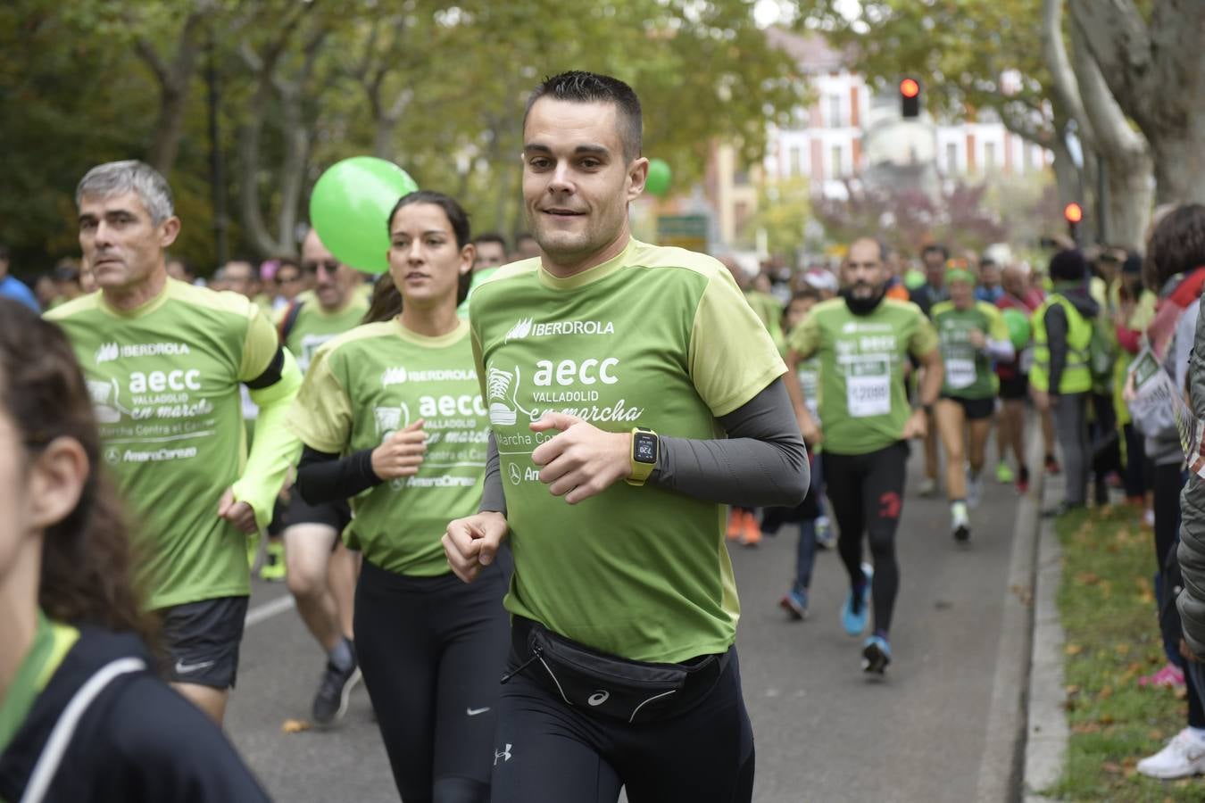 Corredores de la marcha contra el cáncer. 