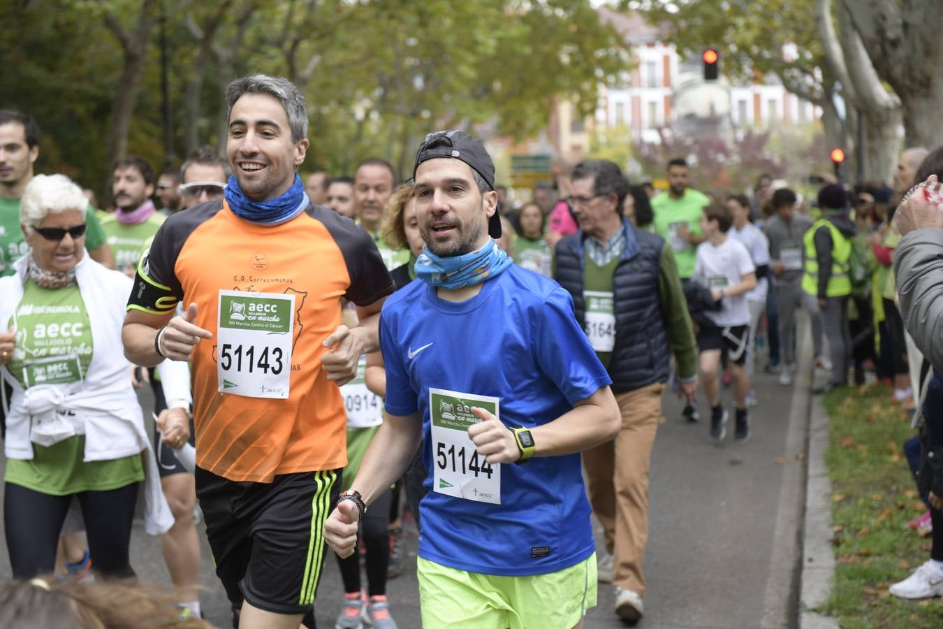 Corredores de la marcha contra el cáncer. 