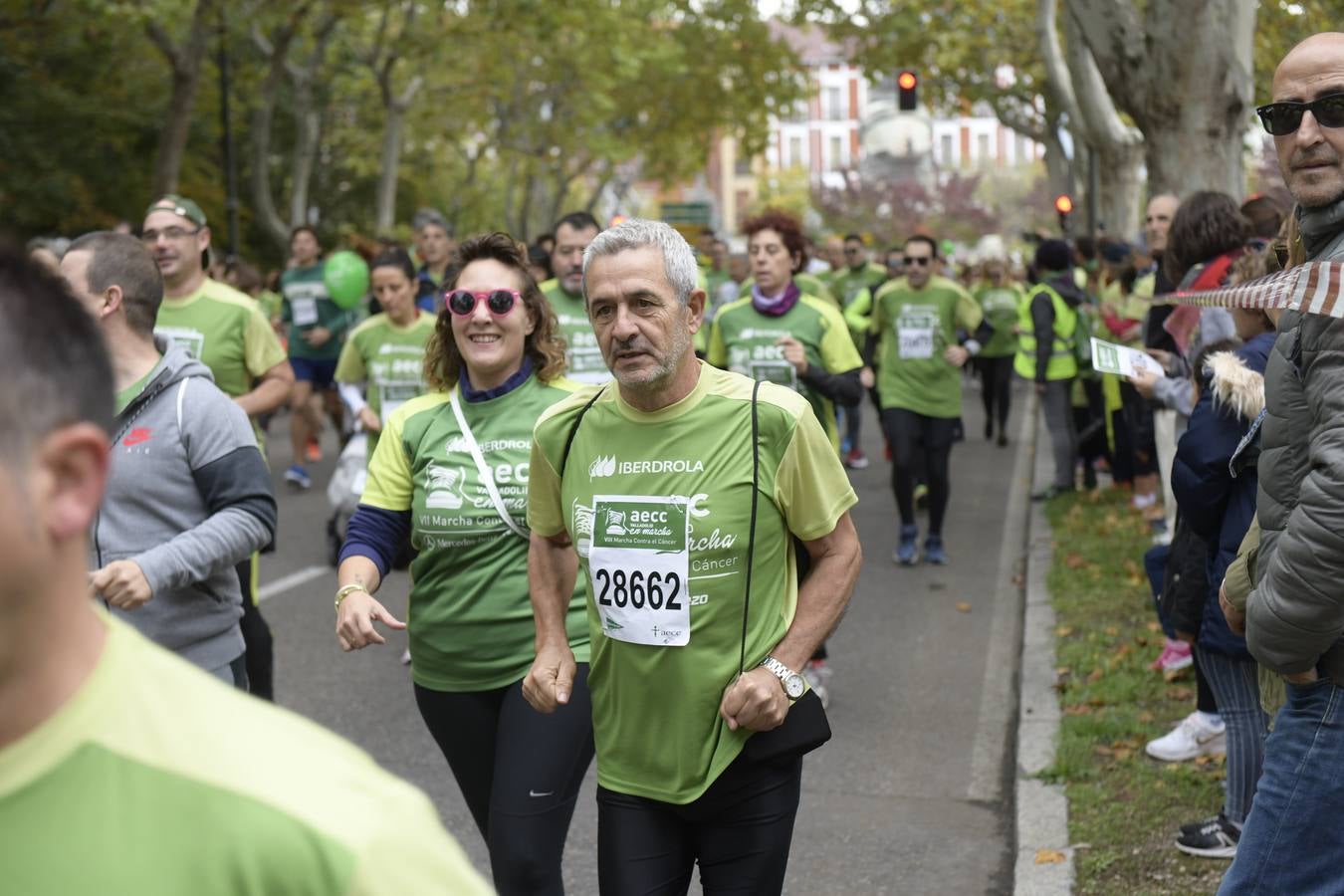 Corredores de la marcha contra el cáncer. 