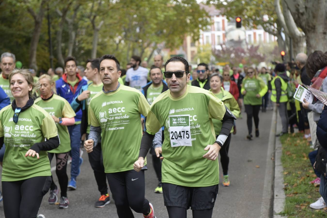 Corredores de la marcha contra el cáncer. 