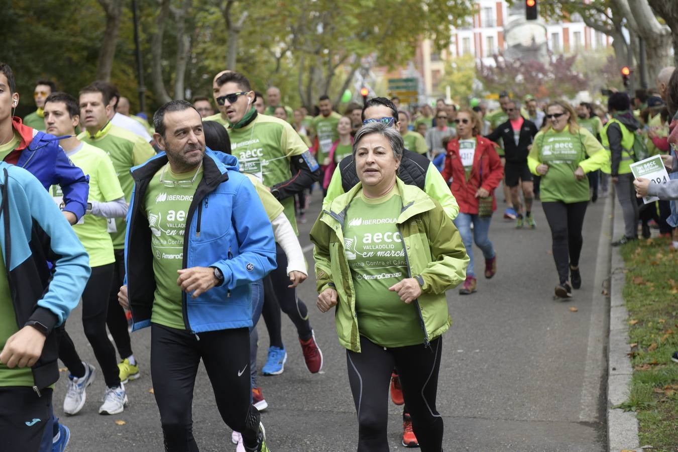 Corredores de la marcha contra el cáncer. 