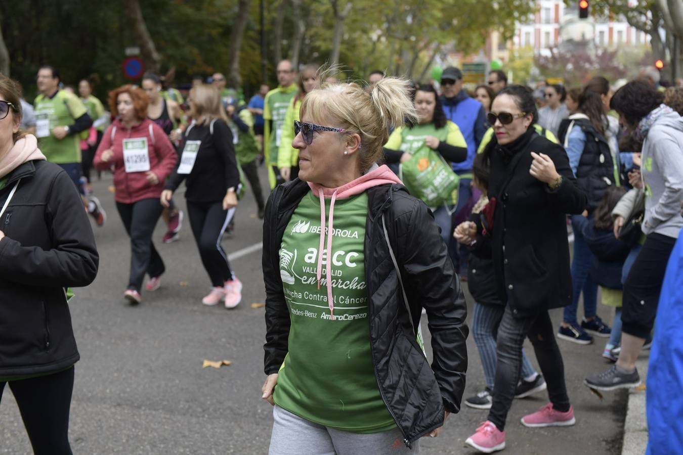 Corredores de la marcha contra el cáncer. 