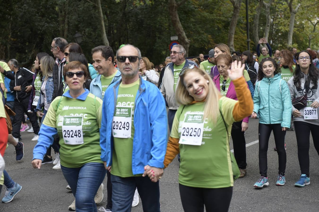 Corredores de la marcha contra el cáncer. 