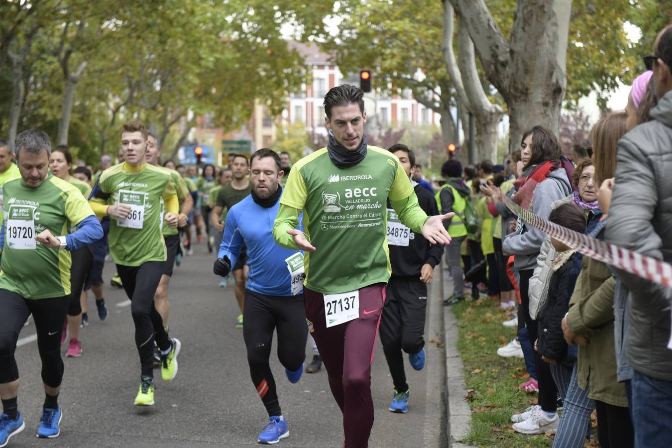 Corredores de la marcha contra el cáncer. 