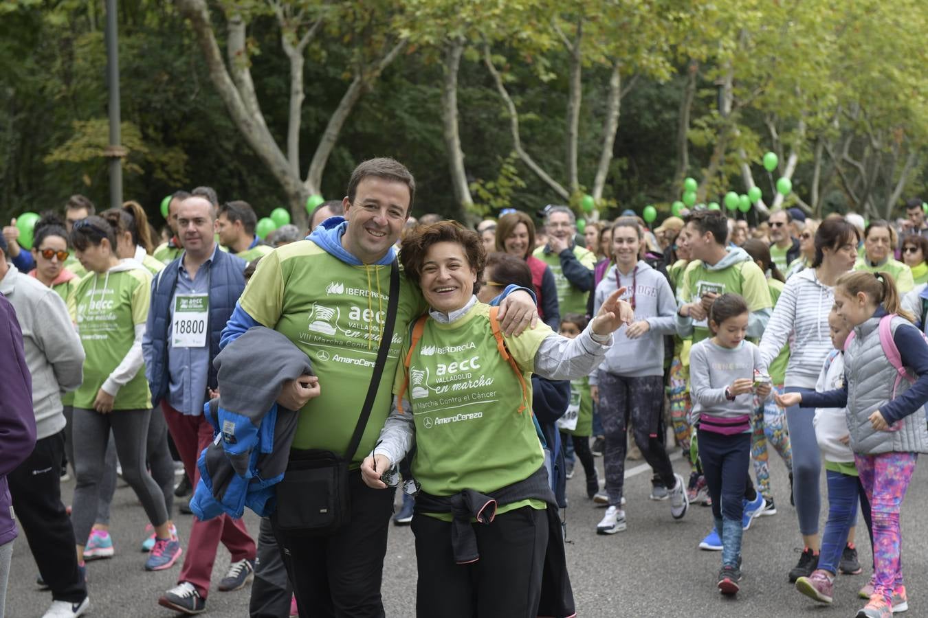 Corredores de la marcha contra el cáncer. 