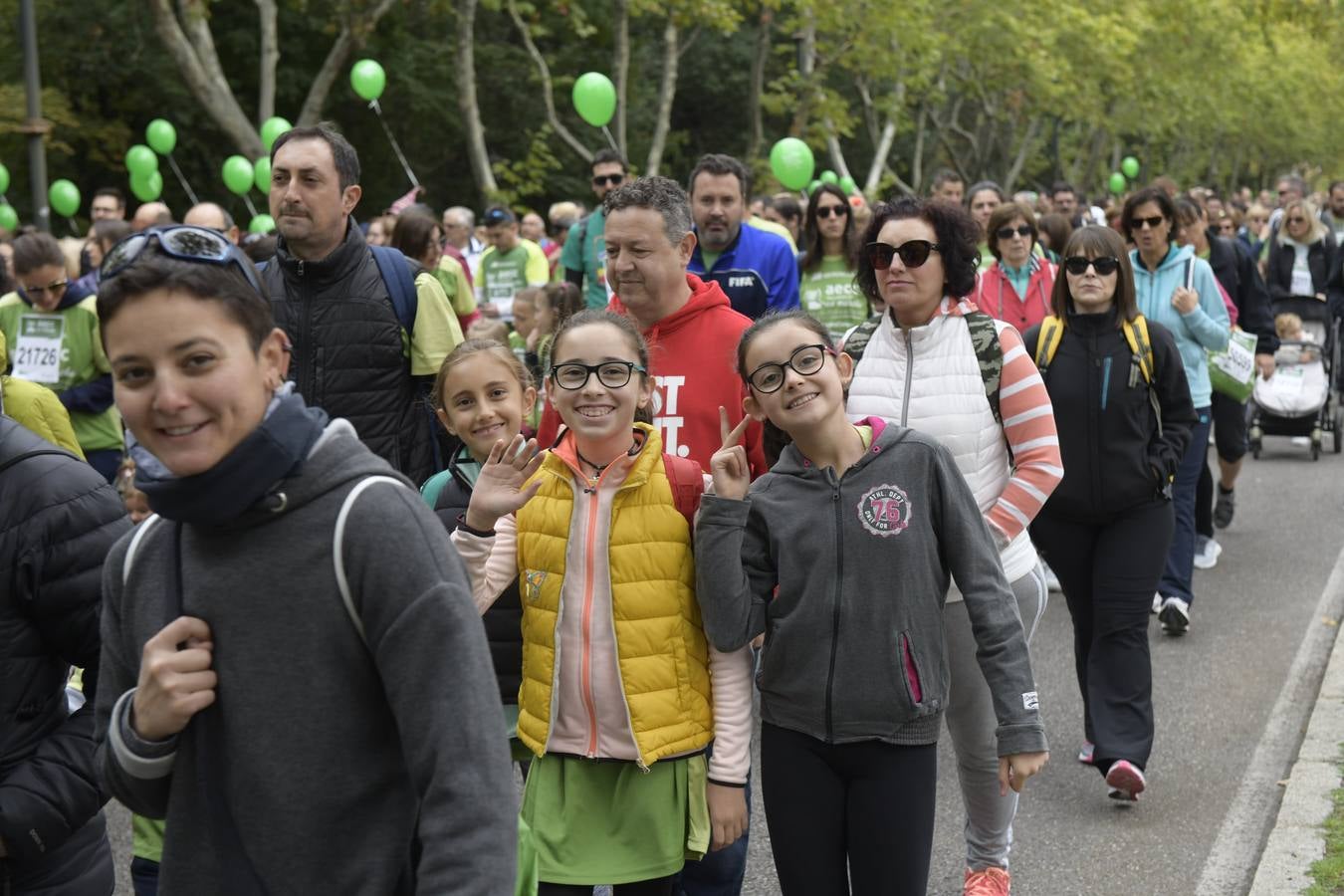 Corredores de la marcha contra el cáncer. 