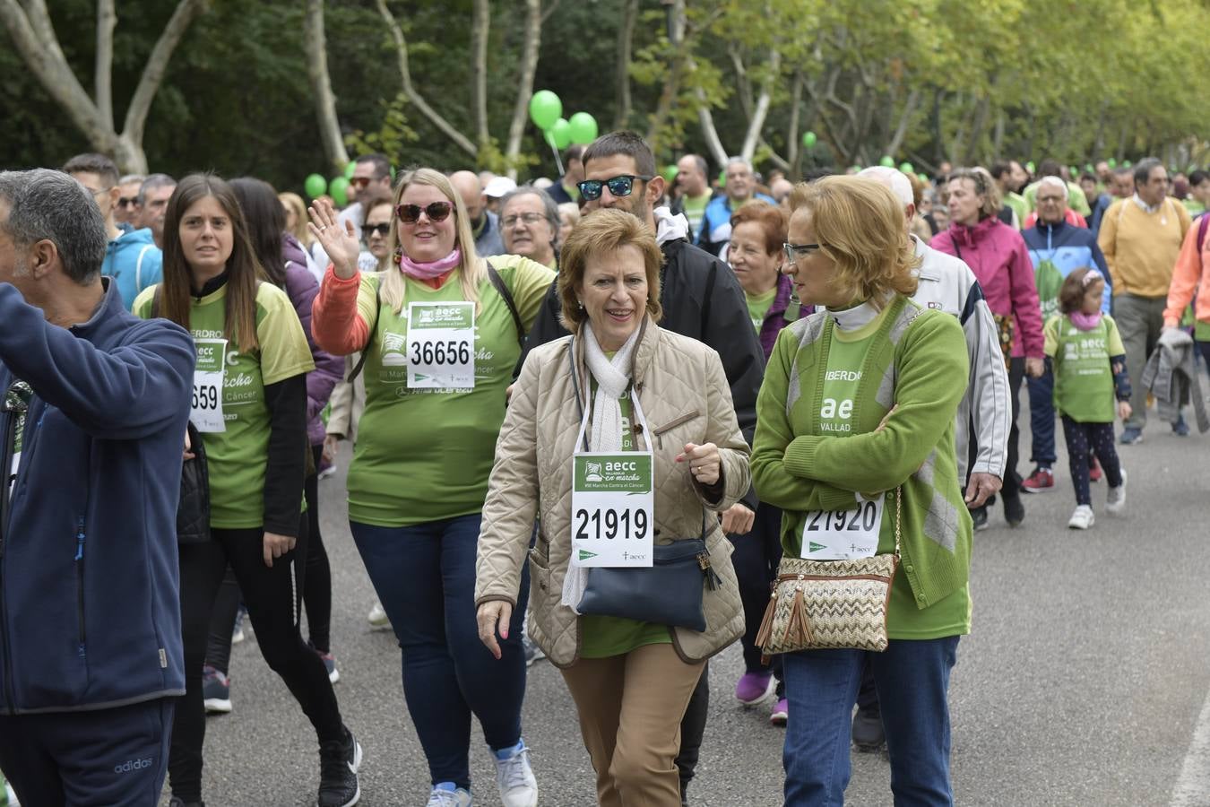 Corredores de la marcha contra el cáncer. 