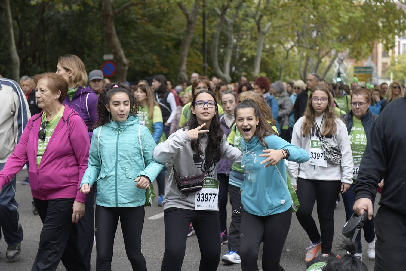 Corredores de la marcha contra el cáncer. 