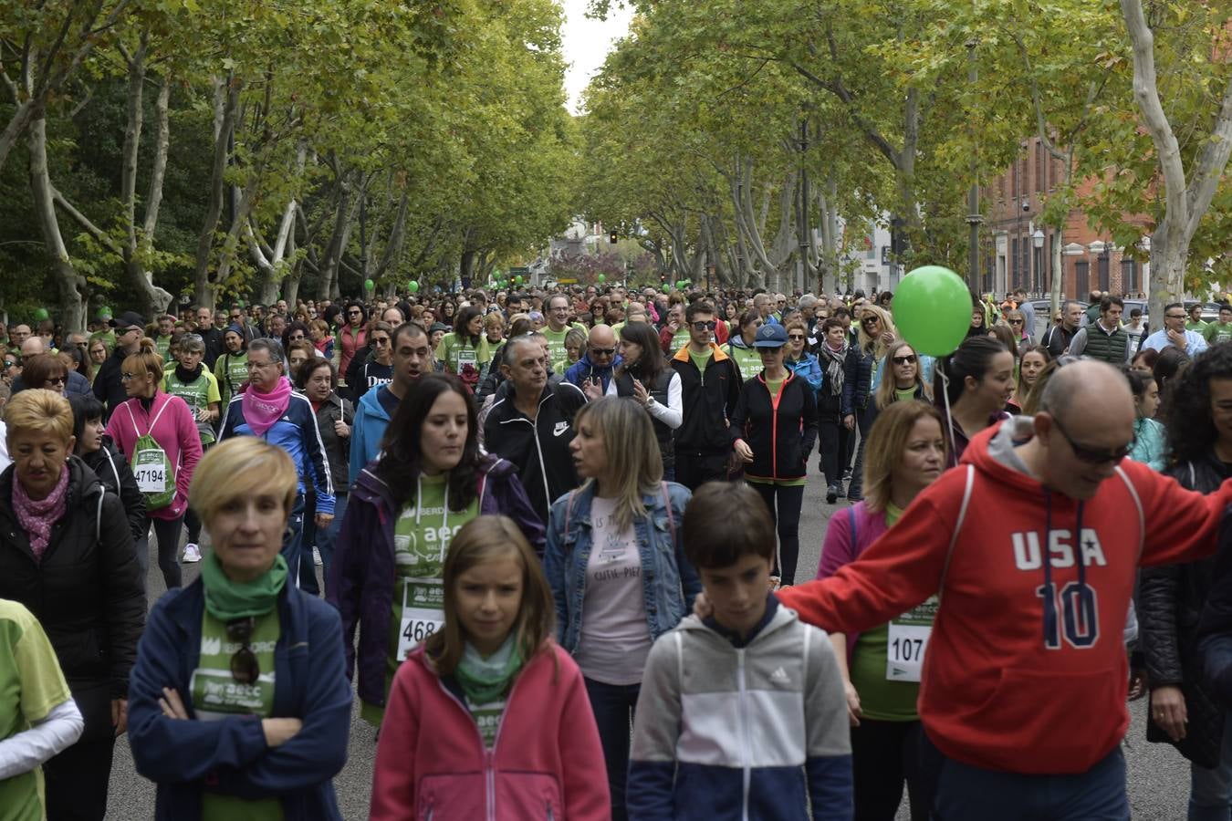 Corredores de la marcha contra el cáncer. 