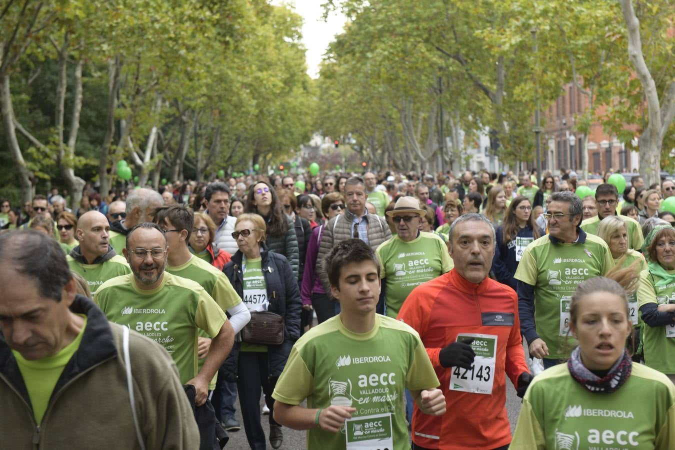 Corredores de la marcha contra el cáncer. 