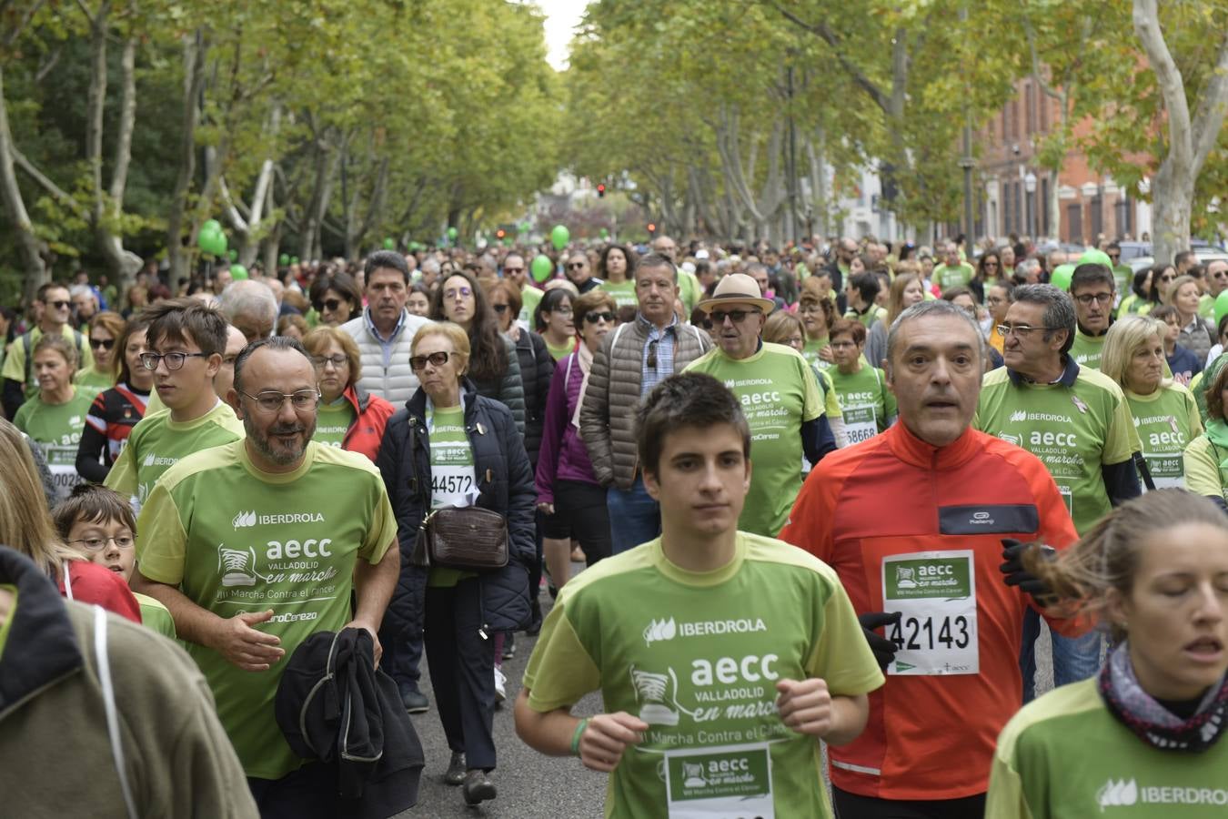 Corredores de la marcha contra el cáncer. 