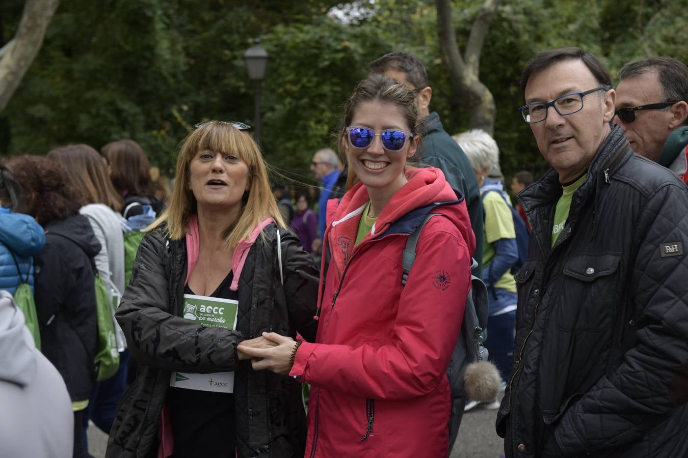 Corredores de la marcha contra el cáncer. 