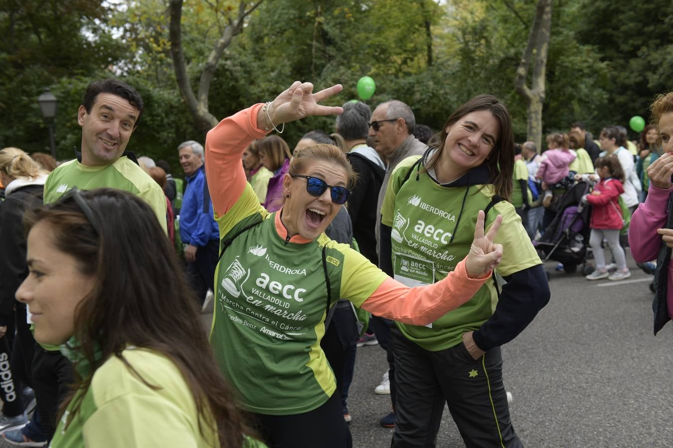 Corredores de la marcha contra el cáncer. 