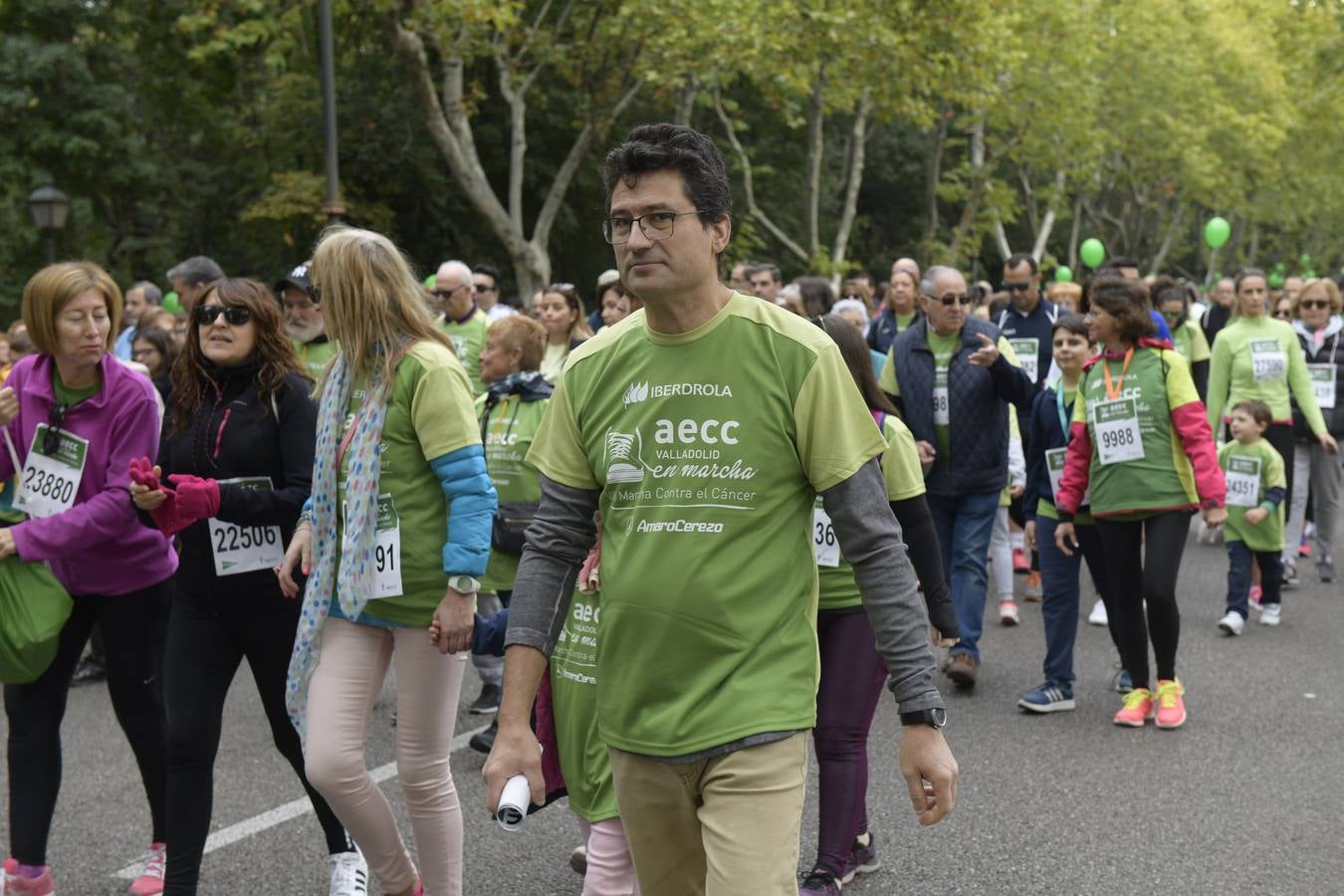 Corredores de la marcha contra el cáncer. 