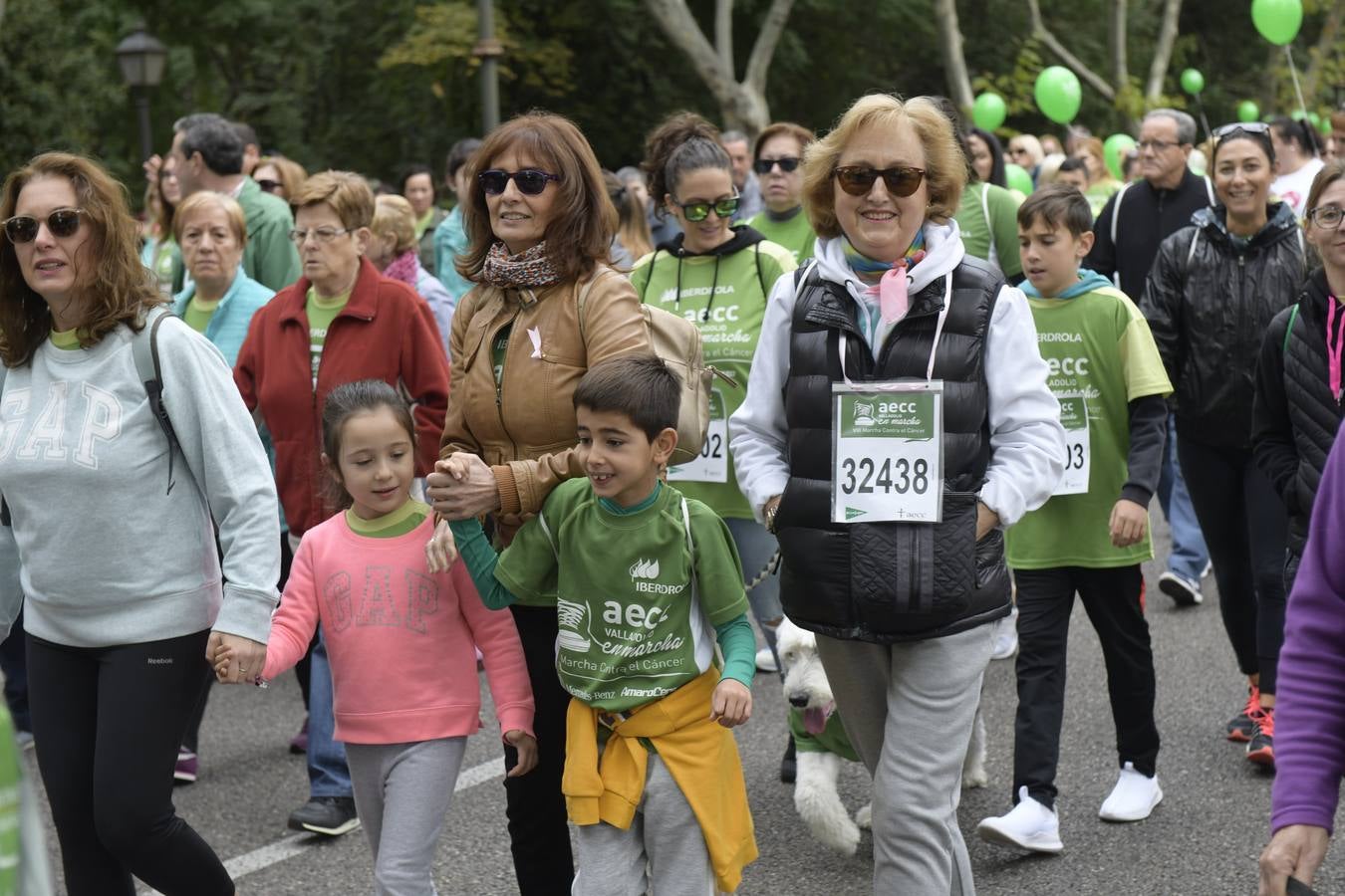 Corredores de la marcha contra el cáncer. 