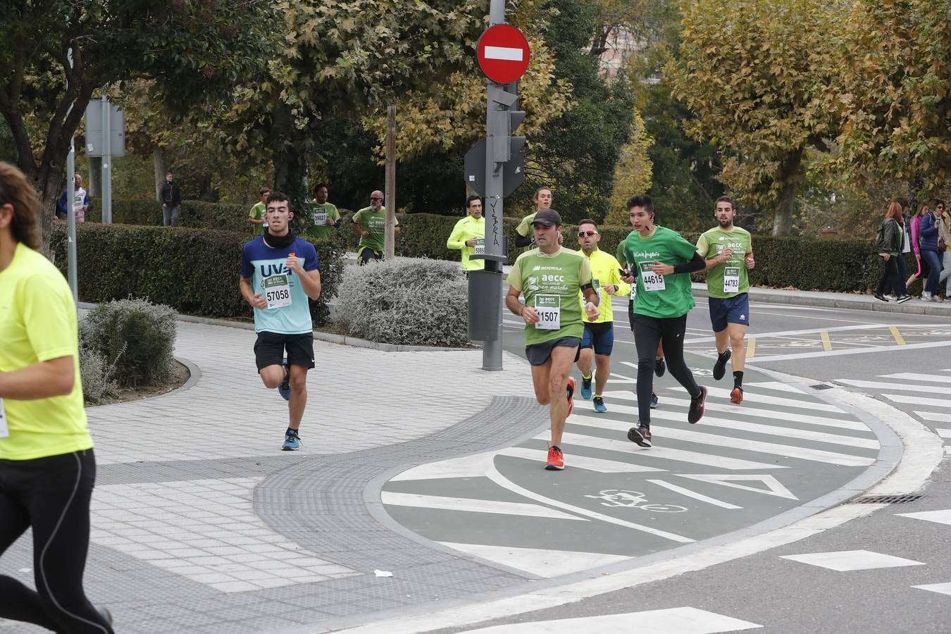 Participantes en la marcha contra el cáncer. 