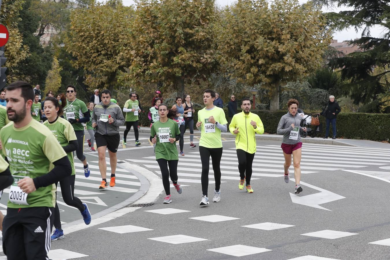 Participantes de la marcha contra el cáncer. 