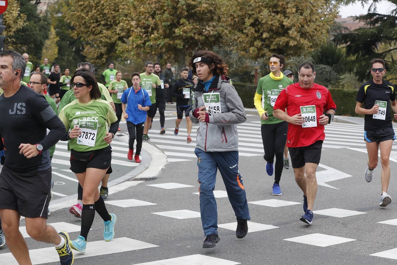 Participantes de la marcha contra el cáncer. 