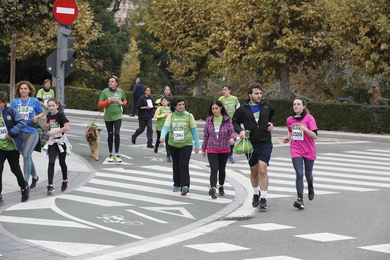 Participantes de la marcha contra el cáncer. 