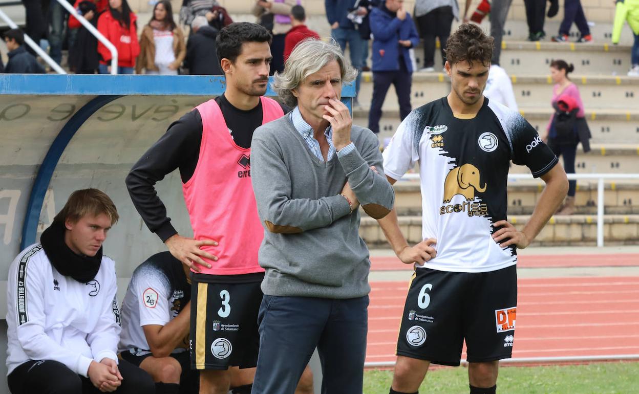 Aguirre, al final del partido. 