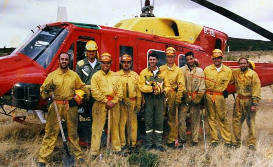 Parte de la cuadrilla de 'Jota' Tahona que falleció en el incendio de 2005.