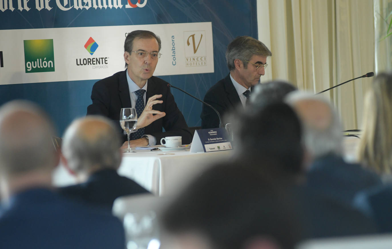 El consejero de Empleo e Industria, Germán Barrios, ha protagonizado la sesión matutina del Foro Económico de El Norte de Castilla. El acto se ha celebrado en el Pabellón de Cristal del Museo de la Ciencia de Valladolid este martes 29 de octubre.