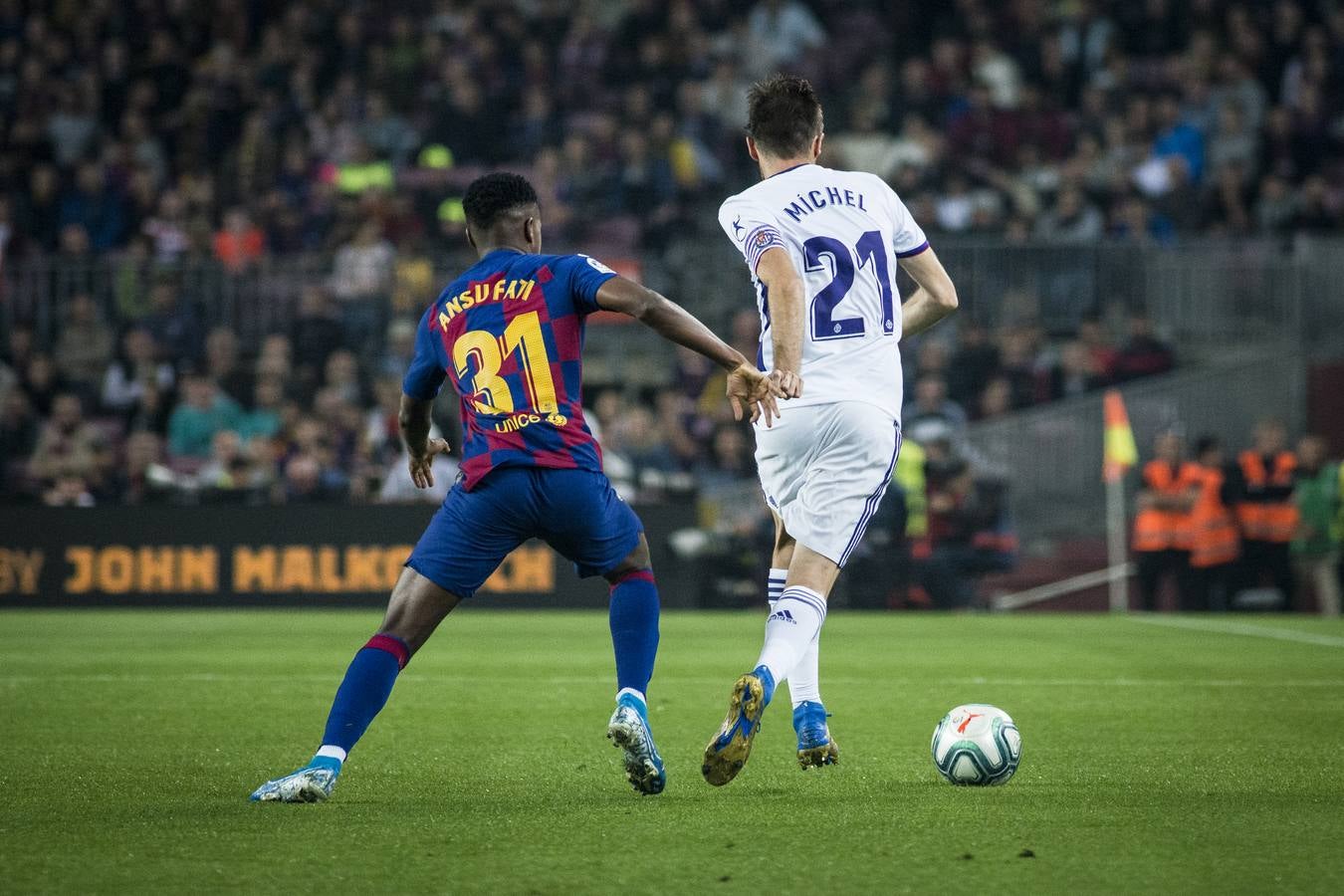 Lenglet adelantó al Barça y Olivas empató, pero Vidal rompió de nuevo el marcador y Messi hizo el tercero de falta directa para sumar el cuarto a pase de Rakitic y dar el quinto a Suárez