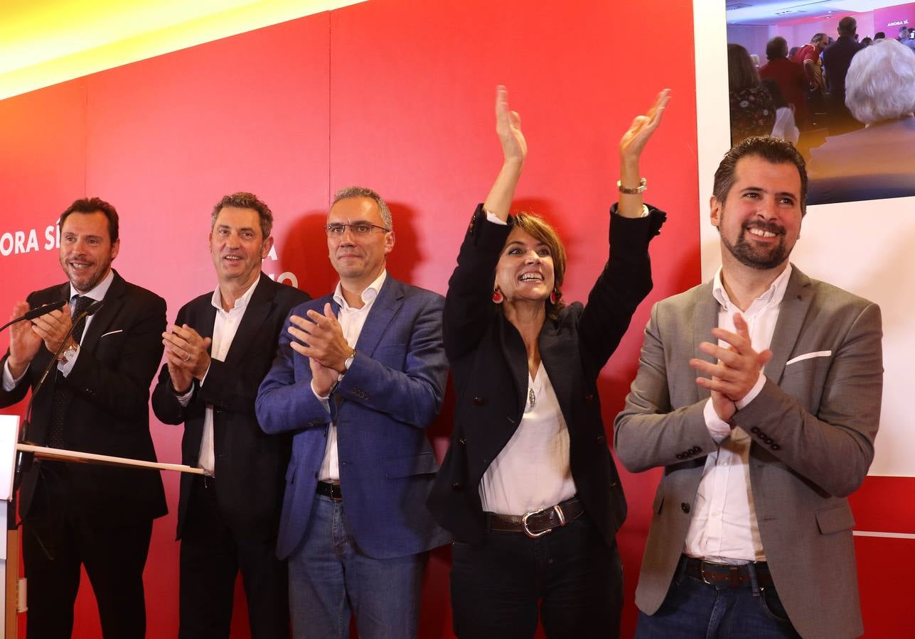 Ha estado acompañada por el secretario general del PSOE de Castilla y León, Luis Tudanca; el cabeza de lista al Congreso, Javier Izquierdo; el cabeza de lista al Senado, Manuel Escarda; y el alcalde de Valladolid, Óscar Puente