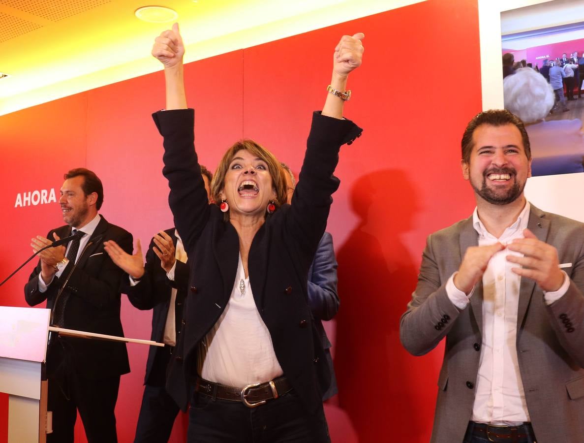 Ha estado acompañada por el secretario general del PSOE de Castilla y León, Luis Tudanca; el cabeza de lista al Congreso, Javier Izquierdo; el cabeza de lista al Senado, Manuel Escarda; y el alcalde de Valladolid, Óscar Puente