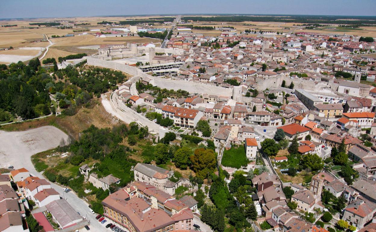 Vista aérea de Cuéllar. 