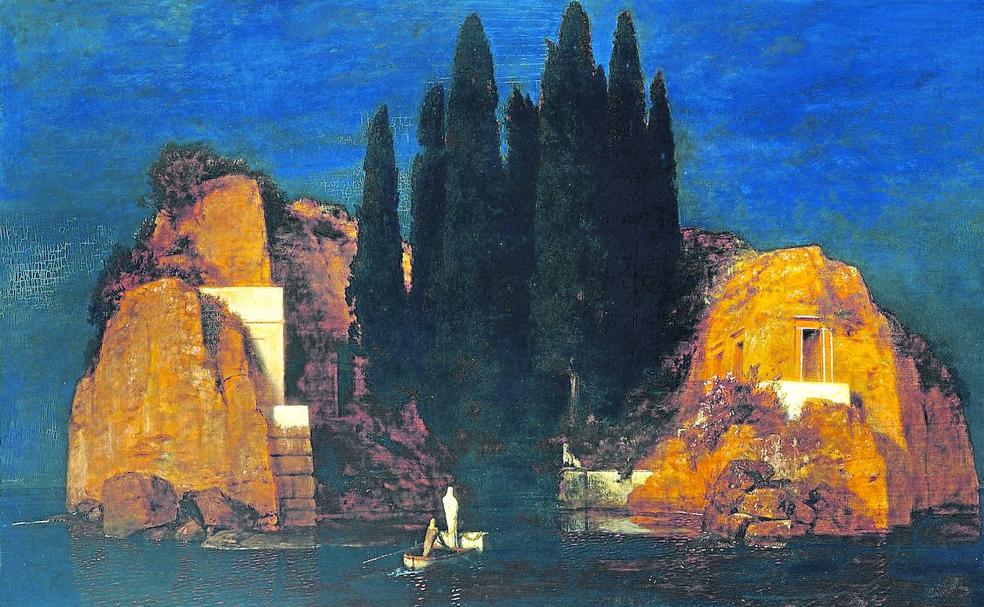 'La isla de los muertos'. Una de las cinco versiones con ese título del cuadro de Arnold Böcklin.