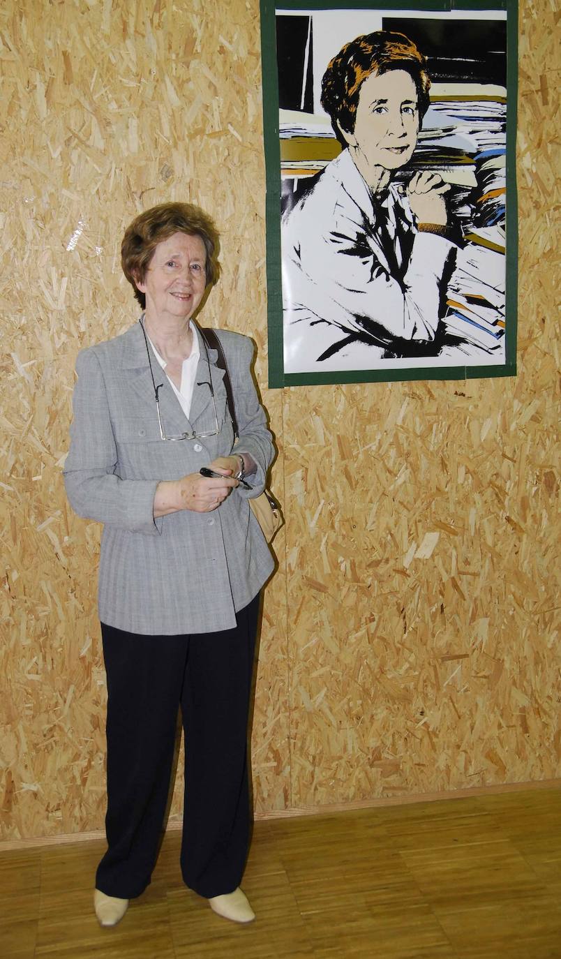 23.06.2009- Margarita Salas durante el homenaje que se le ofrendó en en Arroyo de la Encomienda, Valladolid.