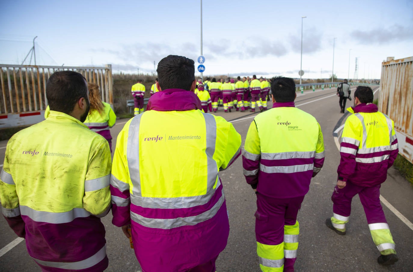 Protesta de los trabajadores de Renfe. 