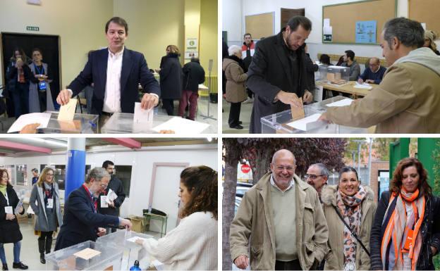 Los políticos castellanos y leoneses ejercen su derecho al voto en las Elecciones Generales del 10 de noviembre. 