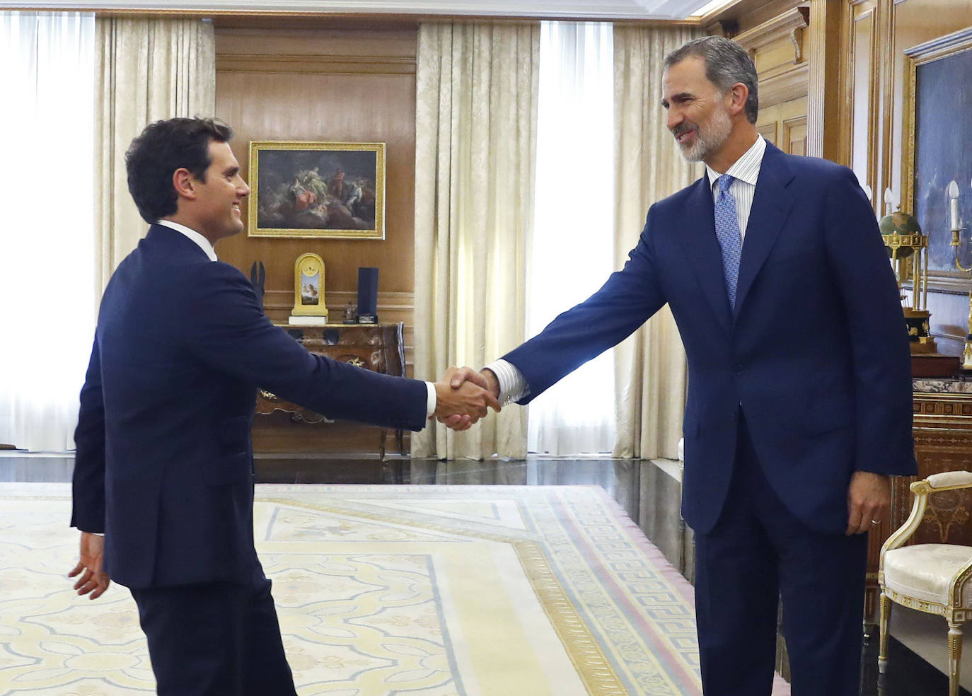 Con el Rey en la ronda de contactos tras las elecciones de abril.