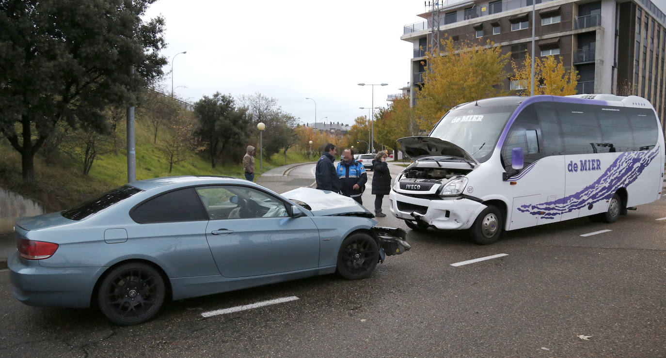 Accidente en la calle Jardines de Palencia