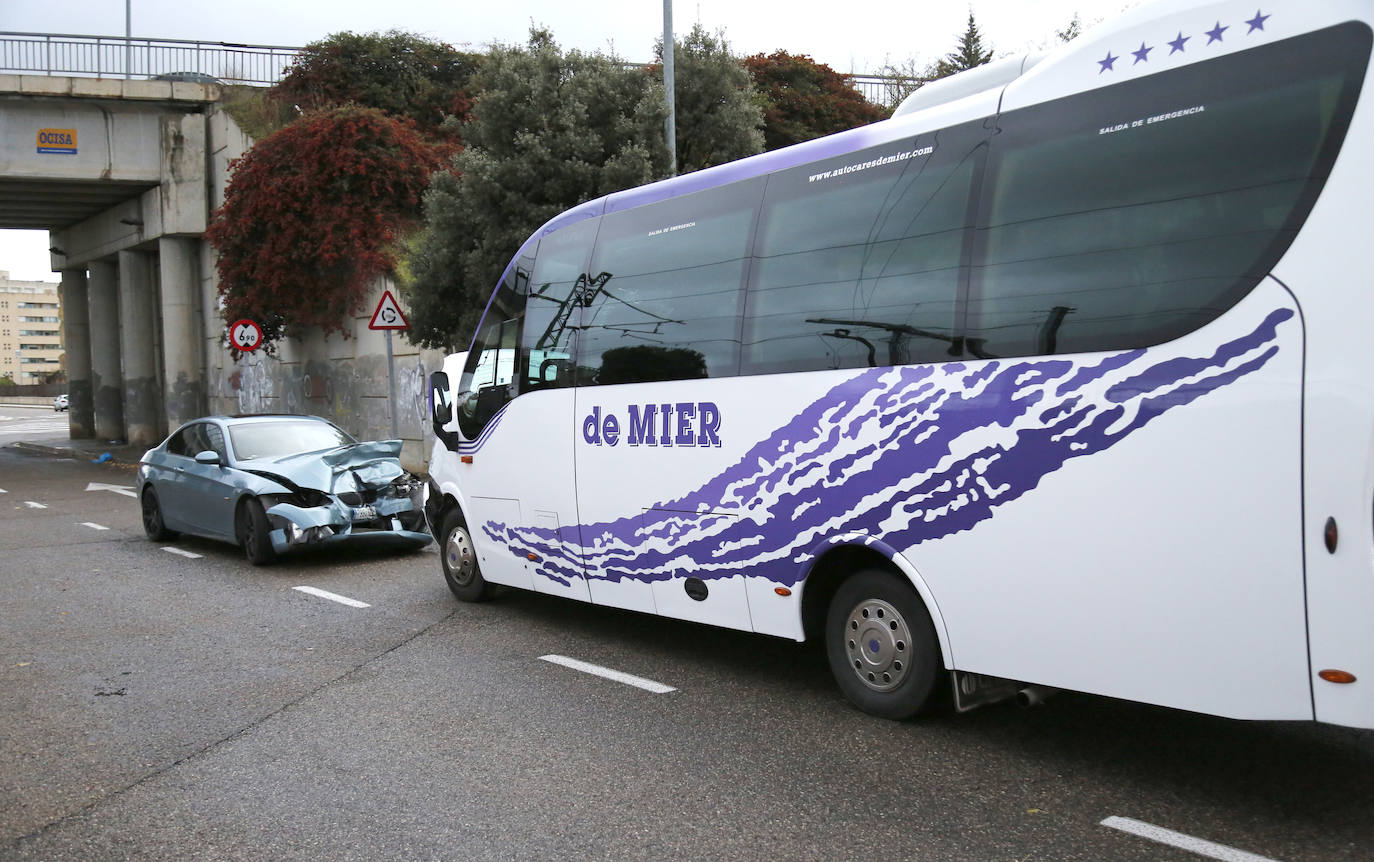 Accidente en la calle Jardines de Palencia