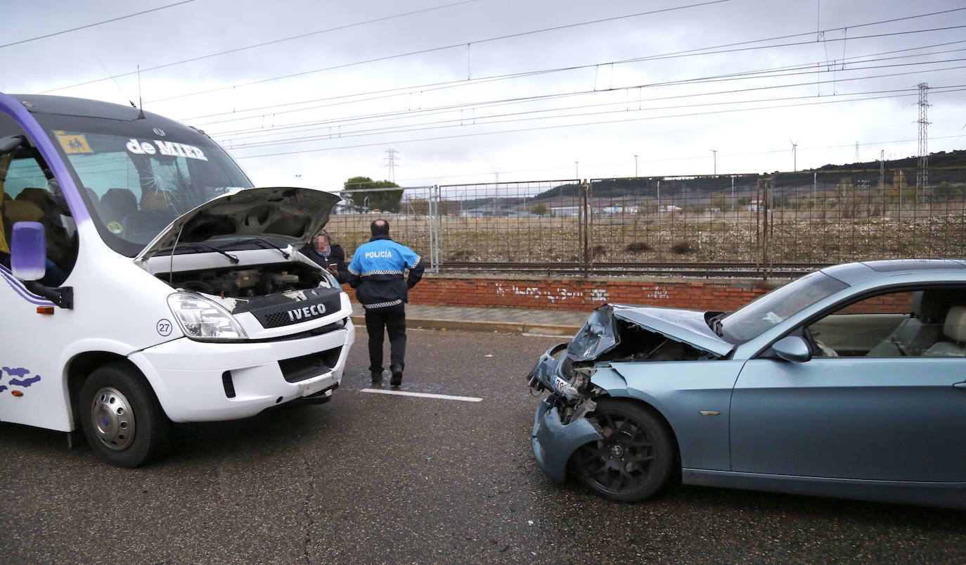 Accidente en la calle Jardines de Palencia