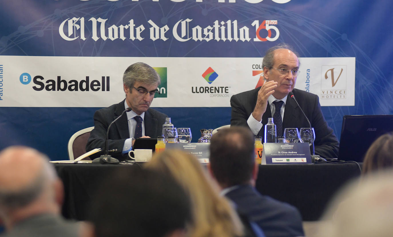 Cirus Andreu, el presidente ejecutivo de Sabadell Asset Management (gestión de activos), protagoniza este jueves el Foro Económico de El Norte de Castilla con la ponencia '¿Cómo encontrar rentabilidad en un mundo de tipos de interés bajo cero?' en el Vincci Frontaura de Valladolid