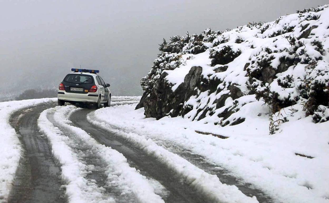 Temporal de nieve en Asturias. 