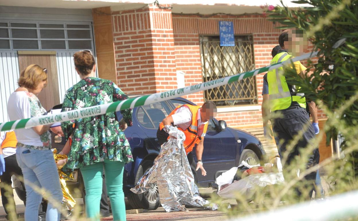 Calle en la que tuvo lugar el crimen, en Nava del Rey. 